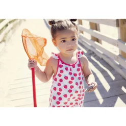 Robe imprimée à bretelles volantées pour bébé fille