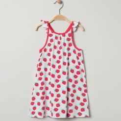 Robe imprimée à bretelles volantées pour bébé fille