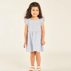 Robe à imprimé fleuri et dos plongeant pour bébé fille