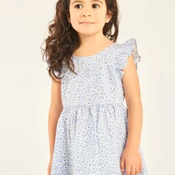 Robe à imprimé fleuri et dos plongeant pour bébé fille