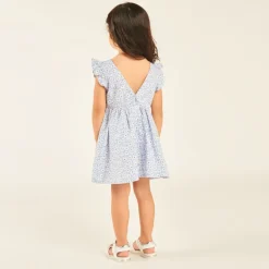 Robe à imprimé fleuri et dos plongeant pour bébé fille