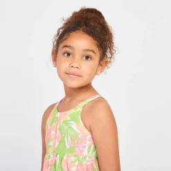 Robe longue imprimé exotique pour fille