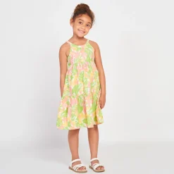 Robe longue imprimé exotique pour fille