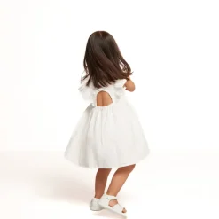 Robe manches courtes en broderie anglaise pour bébé fille