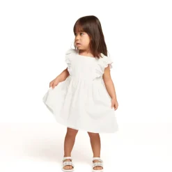 Robe manches courtes en broderie anglaise pour bébé fille