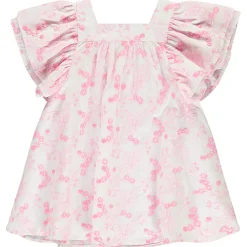 Robe manches courtes en broderie anglaise pour bébé fille