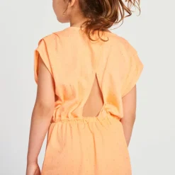 Robe manches courtes imprimée effet froissé pour fille