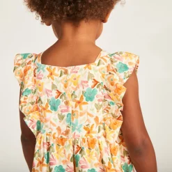 Robe manches courtes imprimée florale pour bébé fille
