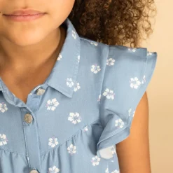 Robe manches courtes imprimé fleuri pour fille