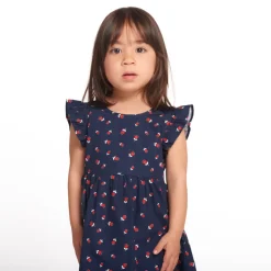 Robe manches courtes imprimé fleurs pour bébé fille