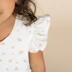 Robe manches courtes imprimé fleurs pour bébé fille