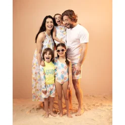 Robe à manches courtes imprimé fantaisie pour bébé fille