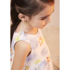 Robe à manches courtes imprimé fantaisie pour bébé fille