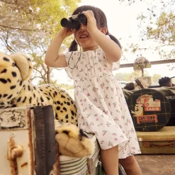 Robe manches courtes imprimé pêches pour bébé fille