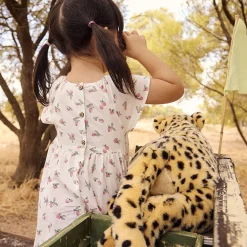 Robe manches courtes imprimé pêches pour bébé fille