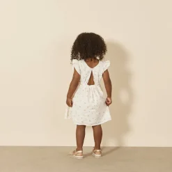 Robe manches courtes volantées imprimé fleuris pour bébé fille