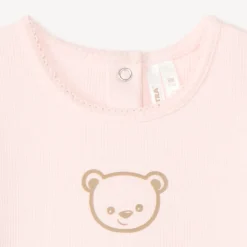 Robe manches longues bébé fille effet 2 en 1 avec body intégré