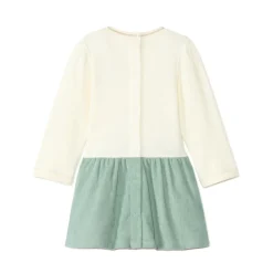 Robe manches longues effet 2 en 1 brodée pour bébé fille