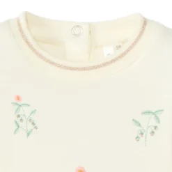 Robe manches longues effet 2 en 1 brodée pour bébé fille