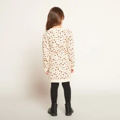 Robe manches longues en tricot léopard pour fille