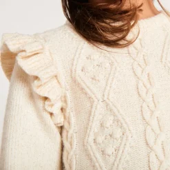 Robe manches longues en tricot uni pour fille