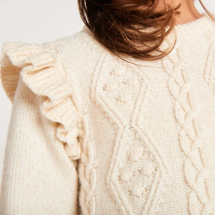Robe manches longues en tricot uni pour fille