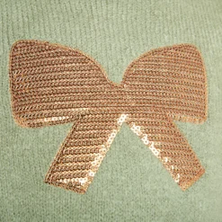 Robe manches longues en tricot avec sequins fantaisie pour fille