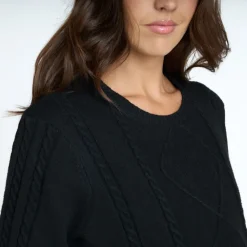 Robe manches longues en tricot uni pour femme