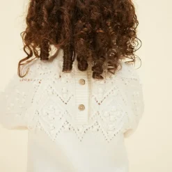 Robe manches longues en tricot uni pour bébé fille