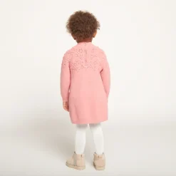 Robe manches longues en tricot uni pour bébé fille