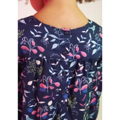 Robe manches longues en voile de viscose imprimé fleuri pour bébé fille