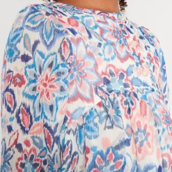 Robe manches longues à fleurs pour fille