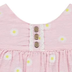Robe manches longues imprimé marguerites pour bébé fille