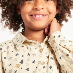 Robe manches longues imprimé étoiles pour fille