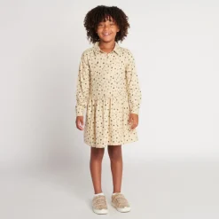 Robe manches longues imprimé étoiles pour fille