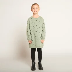 Robe molleton imprimé étoiles pour fille