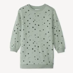 Robe molleton imprimé étoiles pour fille
