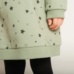 Robe molleton imprimé étoiles pour fille