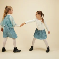 Robe plissée avec cape en tulle pour fille