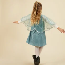 Robe plissée avec cape en tulle pour fille
