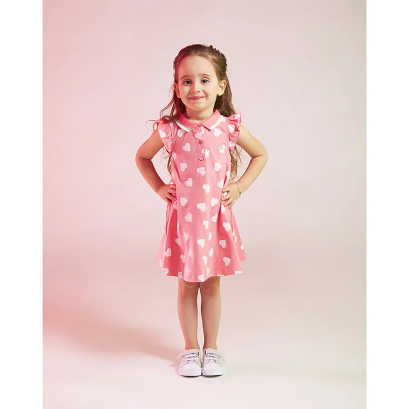 Robe polo en jersey imprimé pour fille
