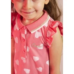 Robe polo en jersey imprimé pour fille