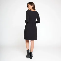 Robe portefeuille de grossesse et d'allaitement effet côtelé