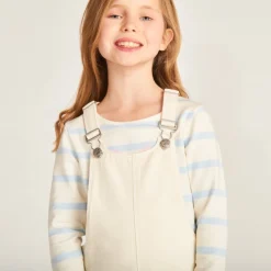 Robe salopette avec poches plaquées pour fille