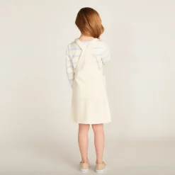 Robe salopette avec poches plaquées pour fille