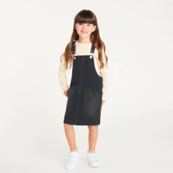Robe salopette fille en jean
