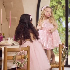 Robe sans manches avec papillons en relief pour bébé fille