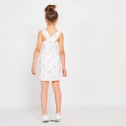 Robe sans manches en broderie anglaise fleurie pour fille