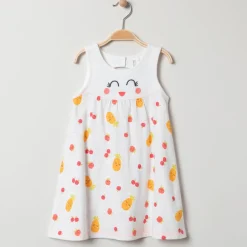 Robe sans manches en coton imprimée fruits