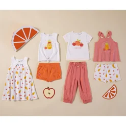Robe sans manches en coton imprimée fruits